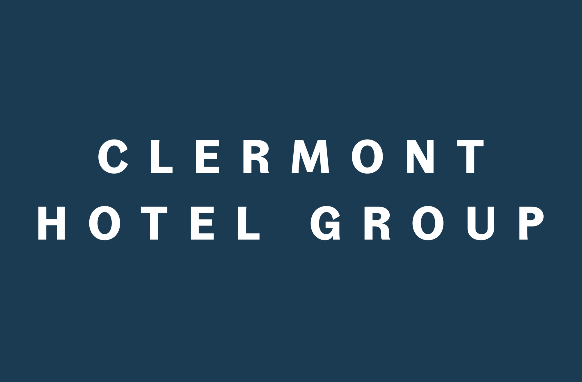 Clermont Hotel Group BOLDER_Logo on blue (cropped)